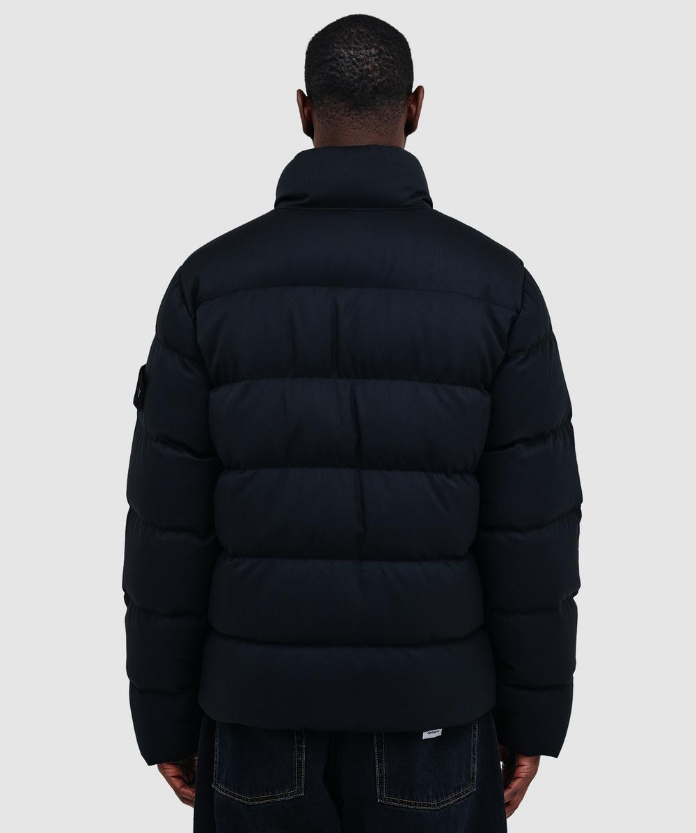 Stone Island Ghost twill wool-TC down jacket | BLACK | SEVENSTORE