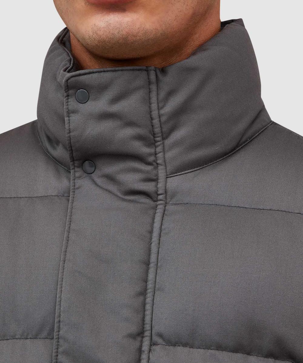 Stone Island Ghost twill wool down jacket | DARK GREY | SEVENSTORE