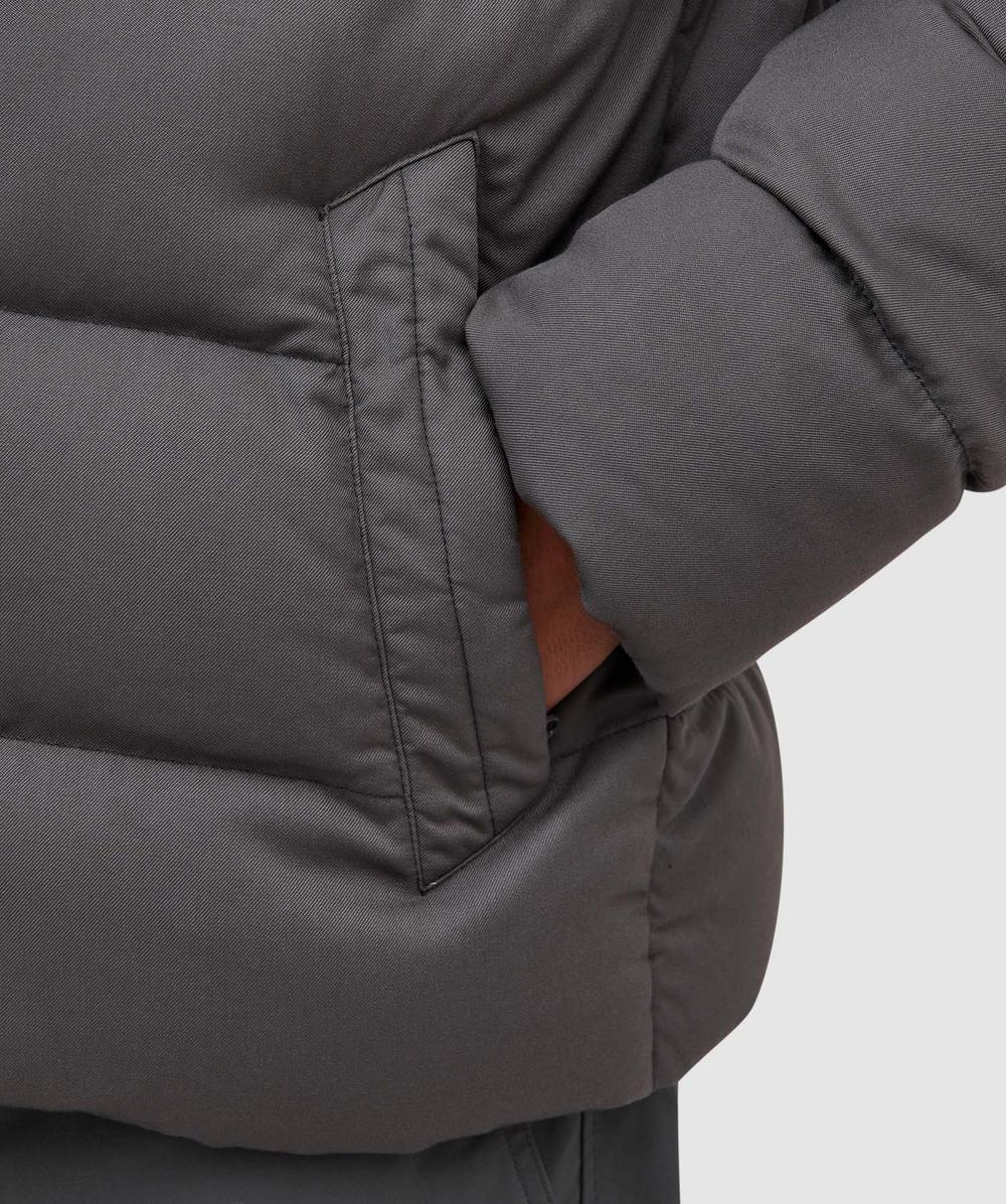 Stone Island Ghost twill wool down jacket | DARK GREY | SEVENSTORE
