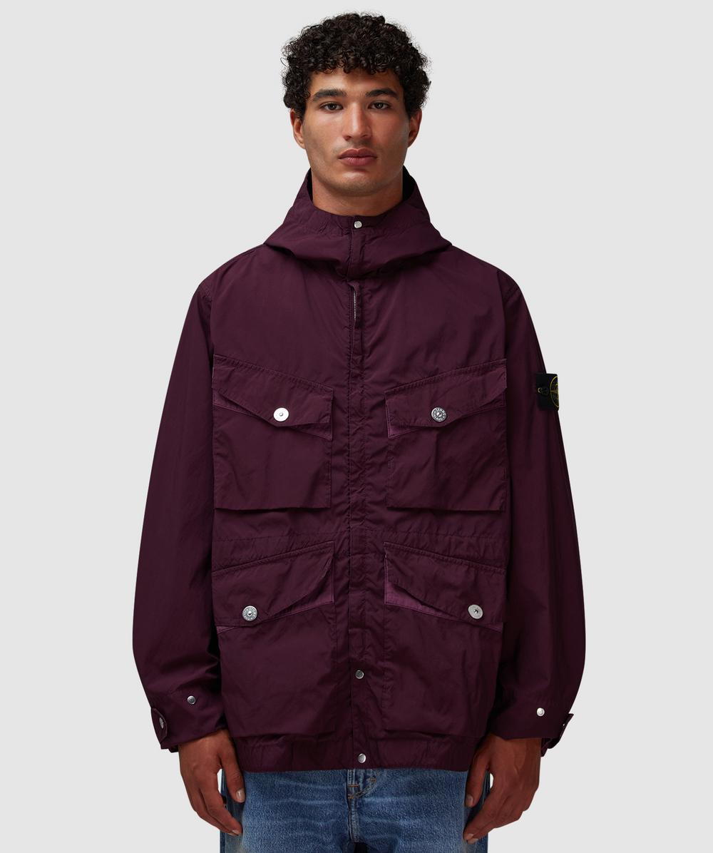 Stone Island Light Compact Touch Poly-Tc Jacket (Amaranth - L) - Size L, Male