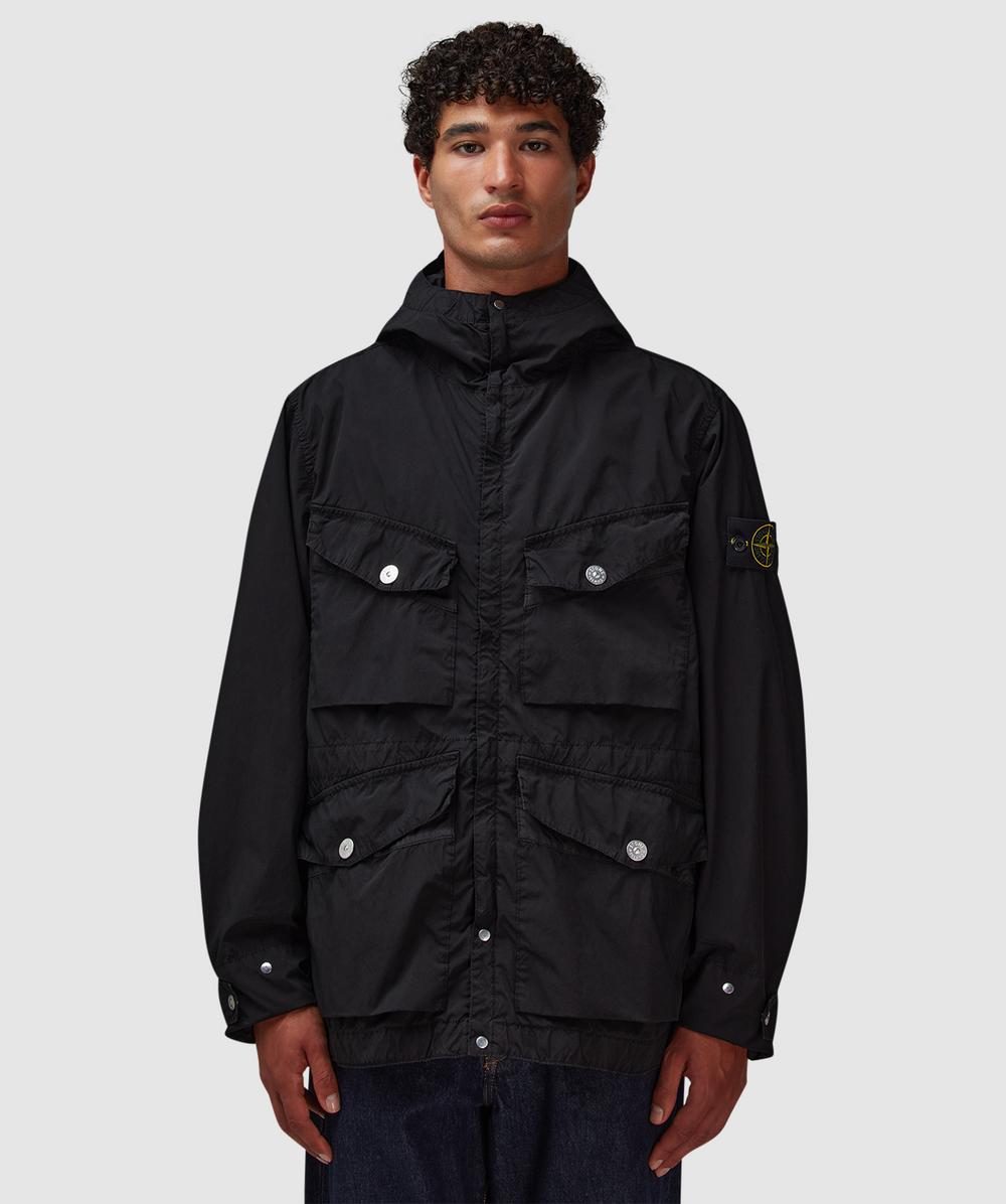Stone Island Light Compact Touch Poly-Tc Jacket (Black - M) - Size M, Male