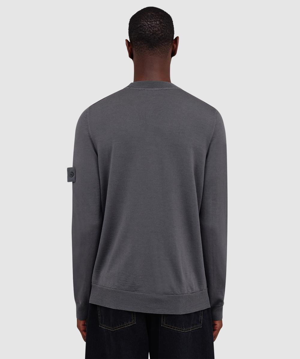 Stone Island Ghost light wool knit sweater | DARK GREY | SEVENSTORE