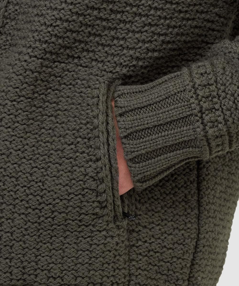 Stone Island Pure wool stitch zipped cardigan | MILITARY GREEN