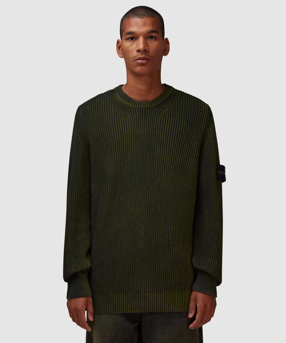 Stone Island Two-Colour Spray Sweater (Felce - M) - Size M, Male