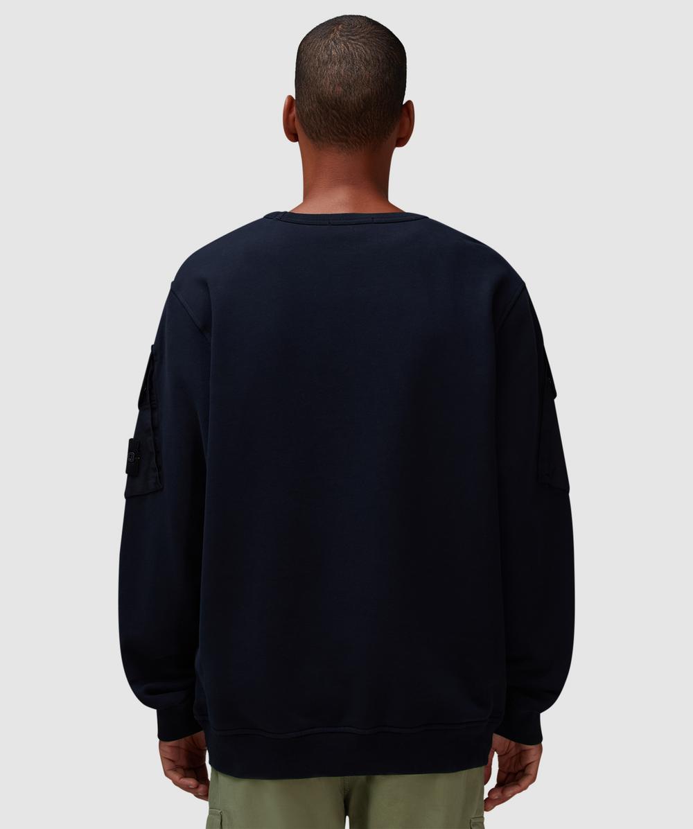 Stone Island Garment dyed pocket sweater | NAVY BLUE | SEVENSTORE