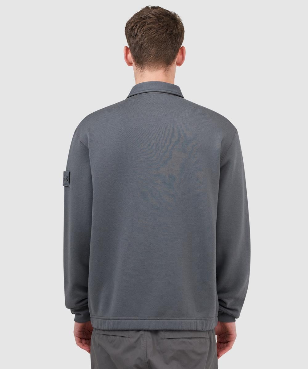 Stone Island Ghost wool fleece zipped track jacket | DARK GREY