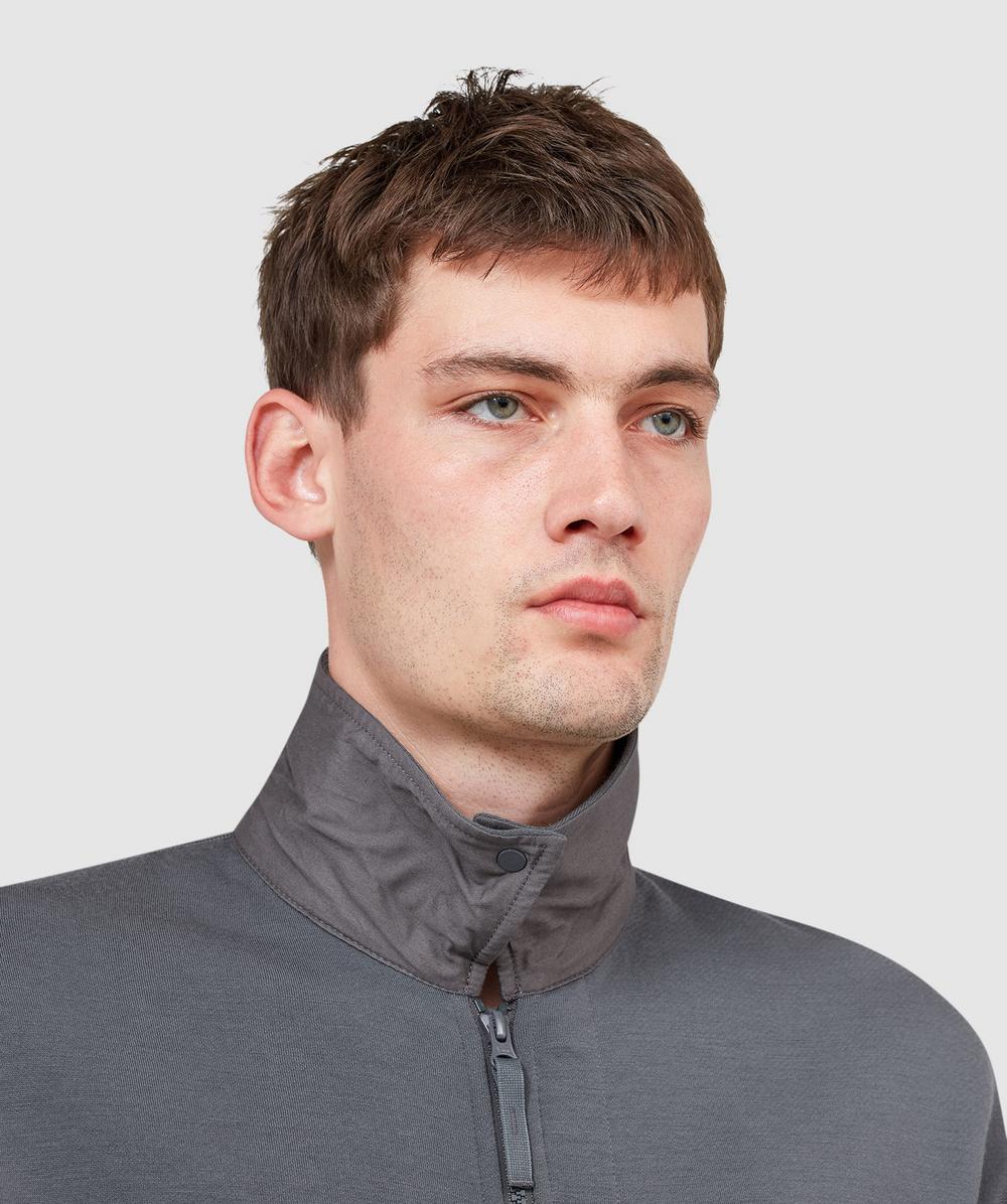 Stone Island Ghost wool fleece zipped track jacket | DARK GREY