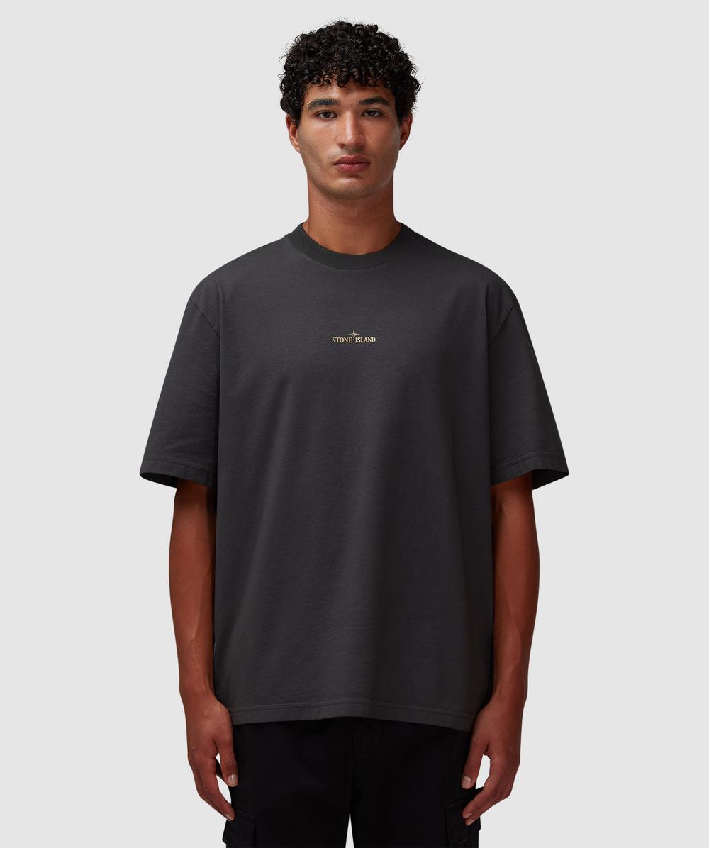 関税込み【STONE 】Bleeding Numbersプリント Tシャツ Stone Island Bleeding numbers compass t-shirt | LEAD GREY