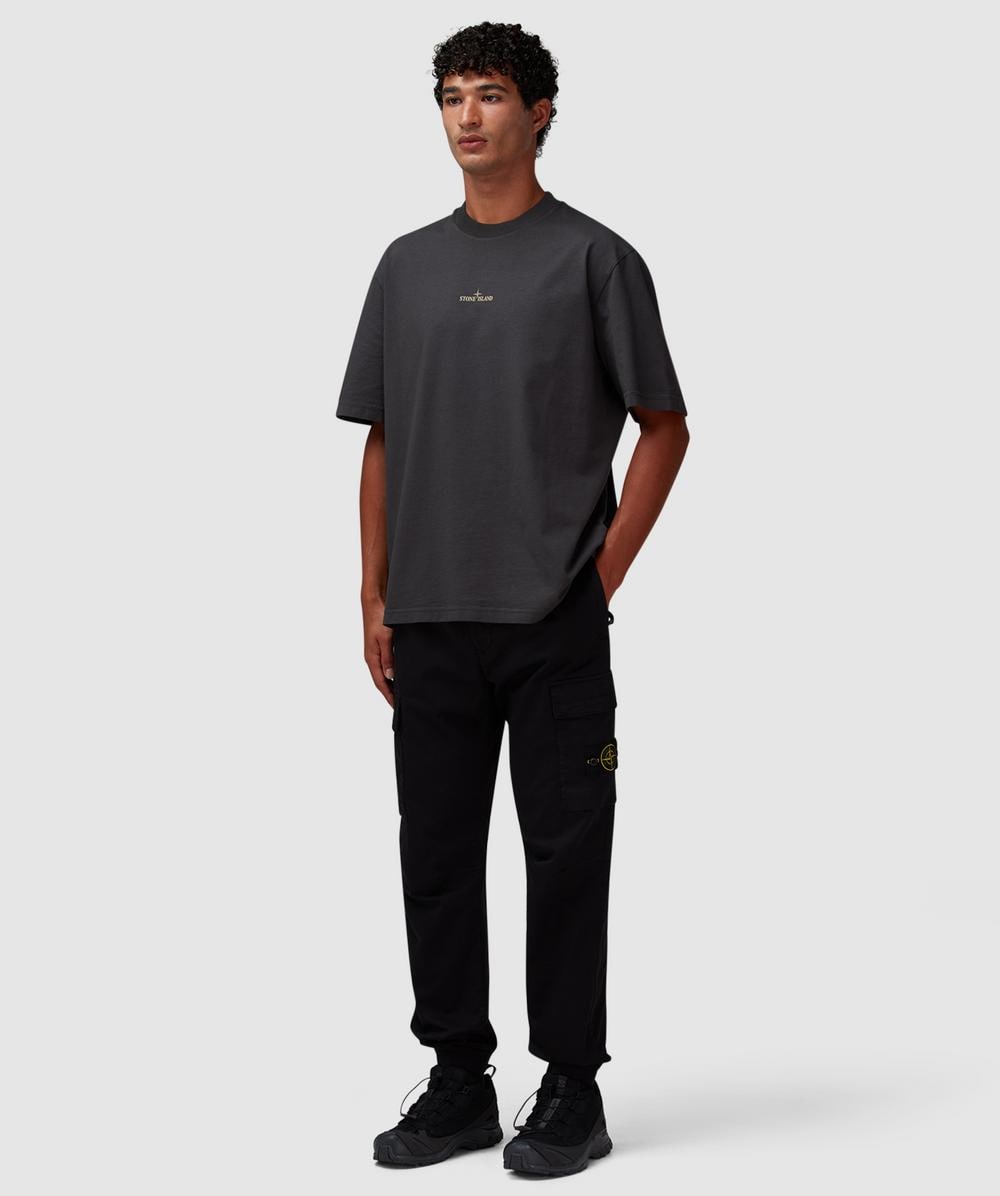 Stone Island Bleeding numbers compass t-shirt | LEAD GREY