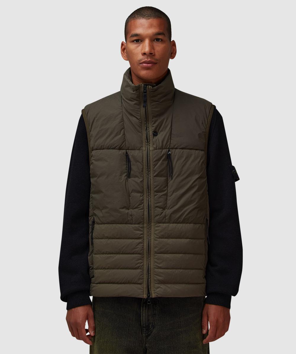 Stone Island Seamless Tunnel Down-tc Vest In Green