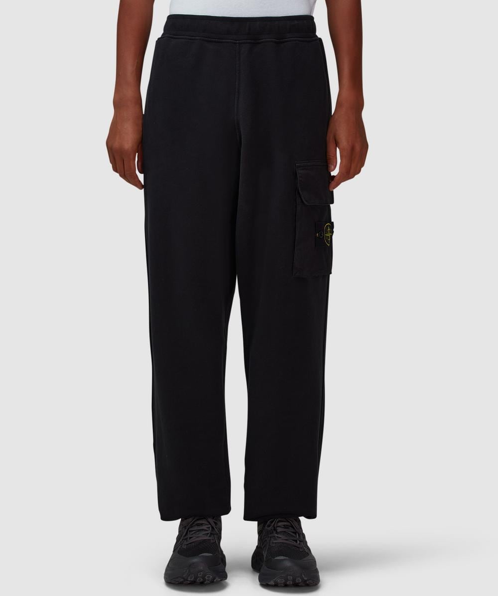 Stone Island Garment Dyed Sweat Pant In Black