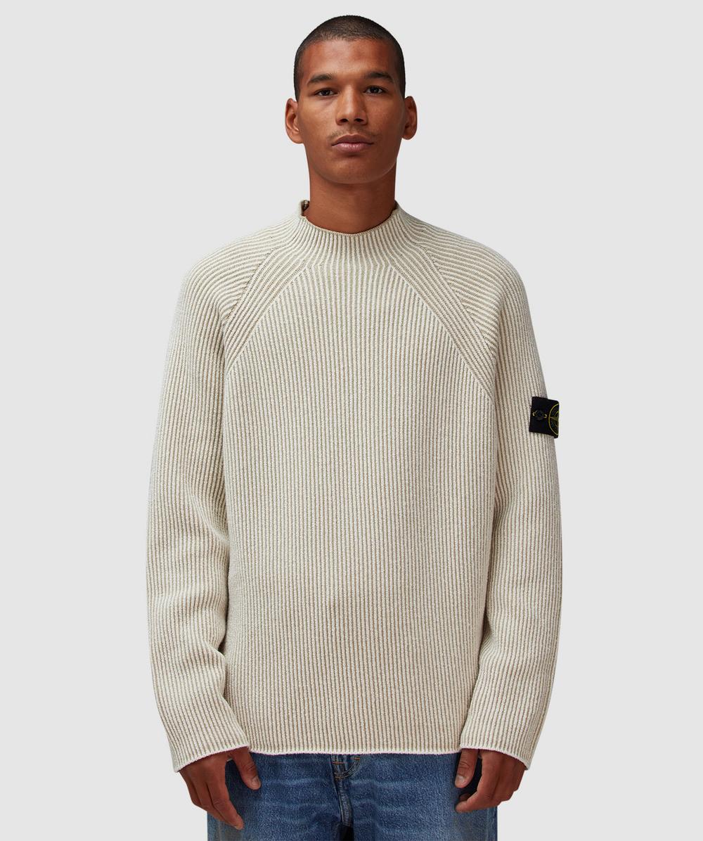 Stone Island Vanise Rws Rib Sweatshirt (Ivory - Xl) - Size XL, Male