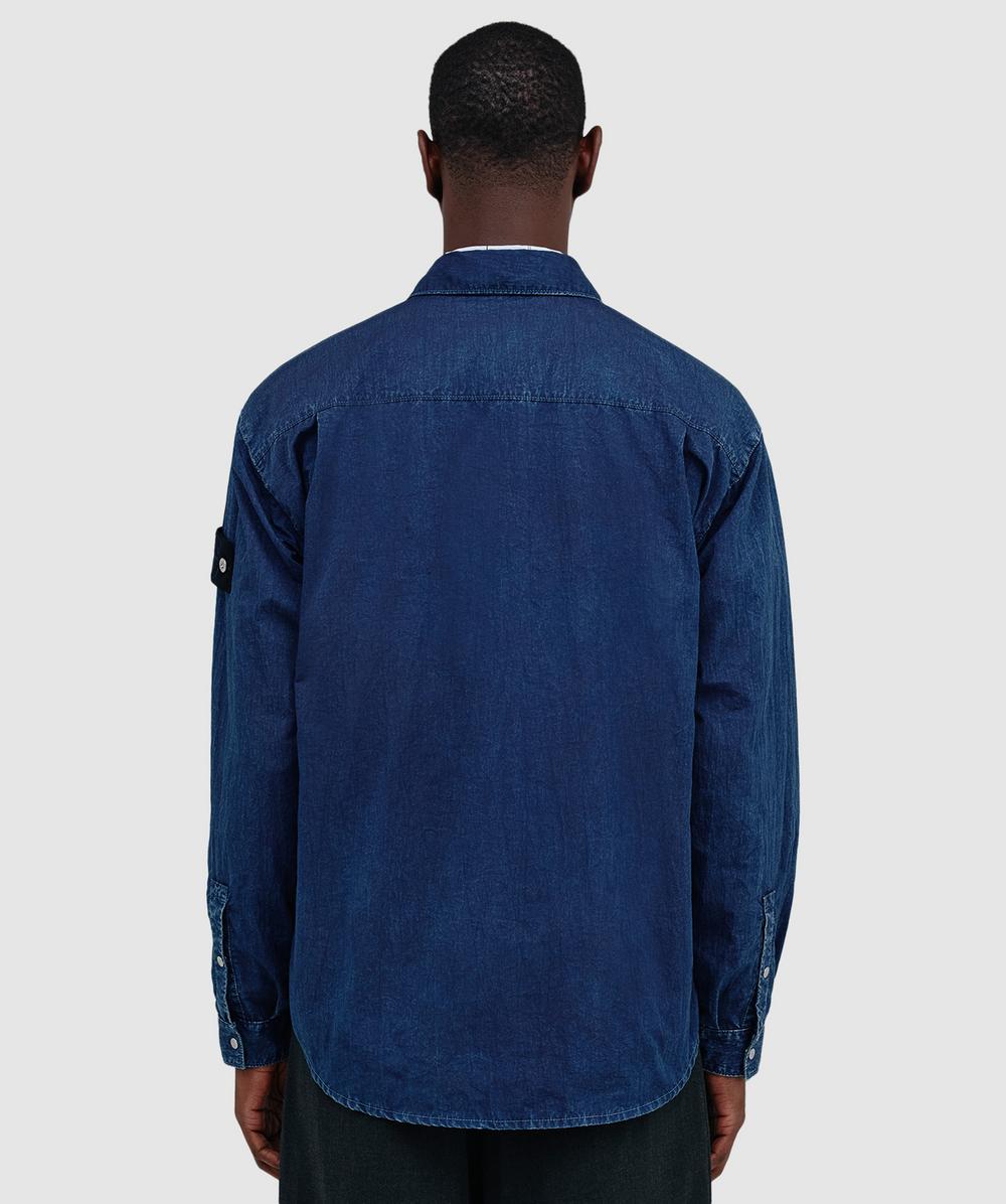 Stone Island Nylon indigo-TC overshirt | HOLLOW FIBER NYLON INDIGO