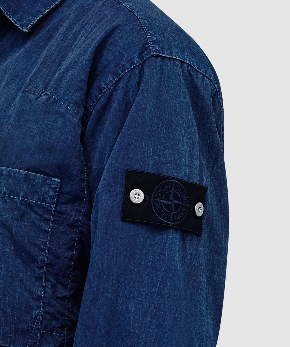 Stone Island Nylon indigo-TC overshirt | HOLLOW FIBER NYLON INDIGO