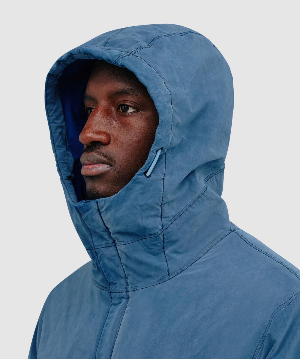 Stone Island David light indigo-TC hooded jacket | DAVID LIGHT
