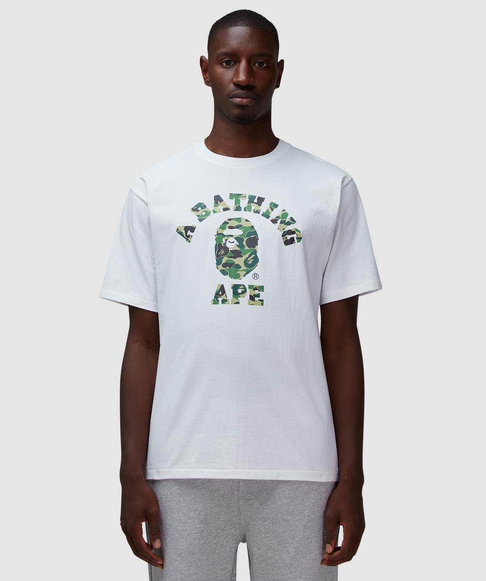 Bape - A Bathing Ape Abc Camo College T-shirt In White