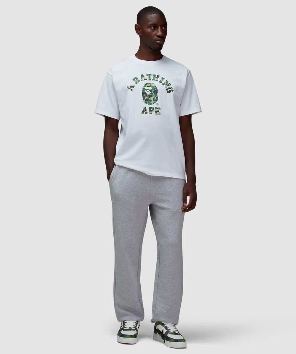 BAPE - A Bathing Ape ABC camo college t-shirt | WHITE X GREEN