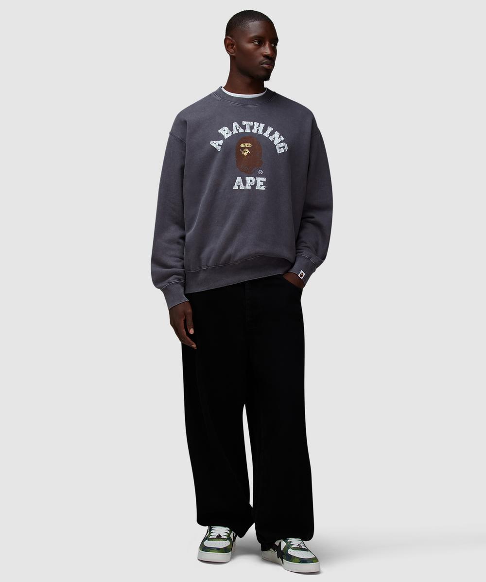 BAPE - A Bathing Ape Garment dyed relaxed college sweatshirt