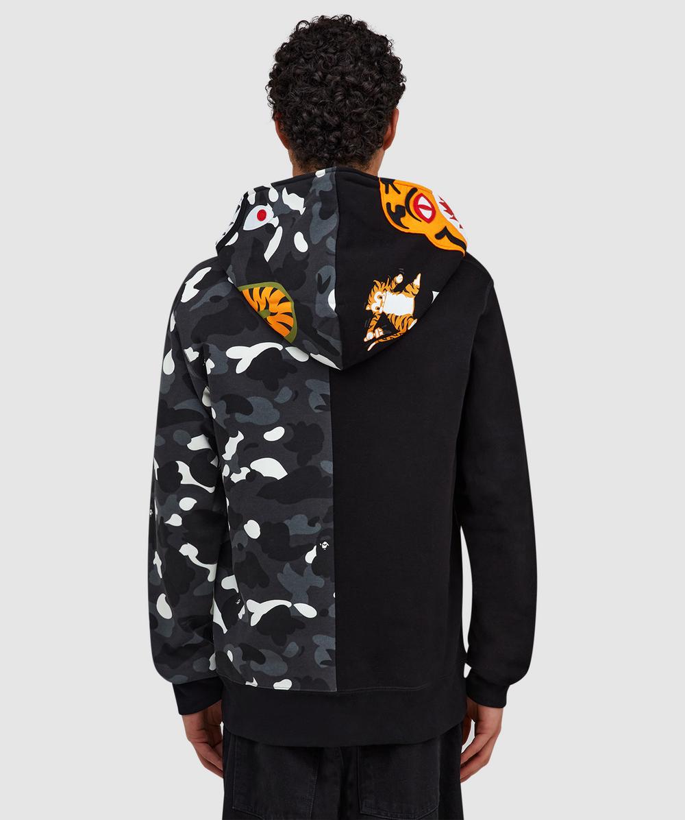 BAPE - A Bathing Ape City camo tiger shark hoodie | BLACK | SEVENSTORE