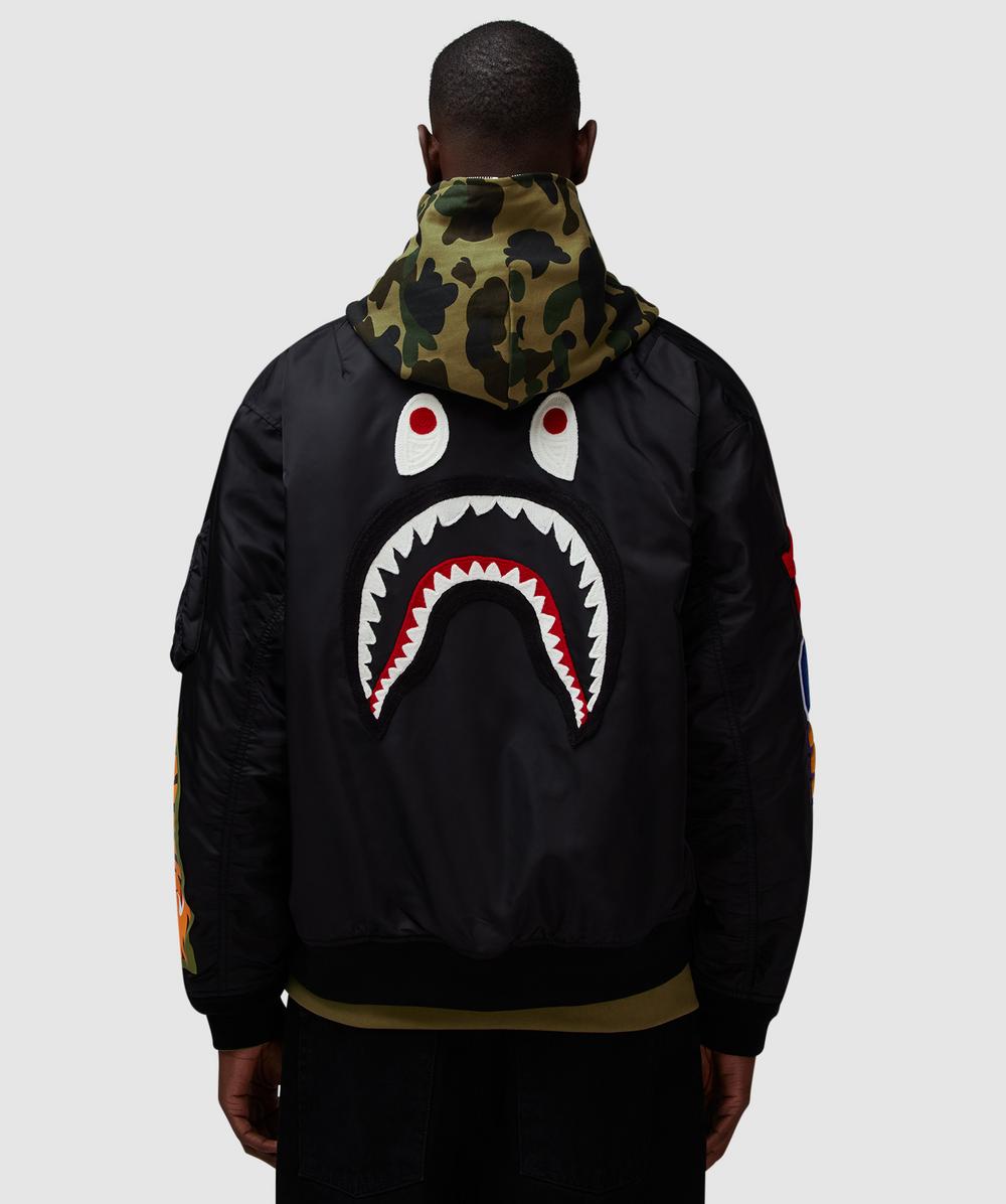 BAPE - A Bathing Ape Shark A-1 jacket | BLACK | SEVENSTORE