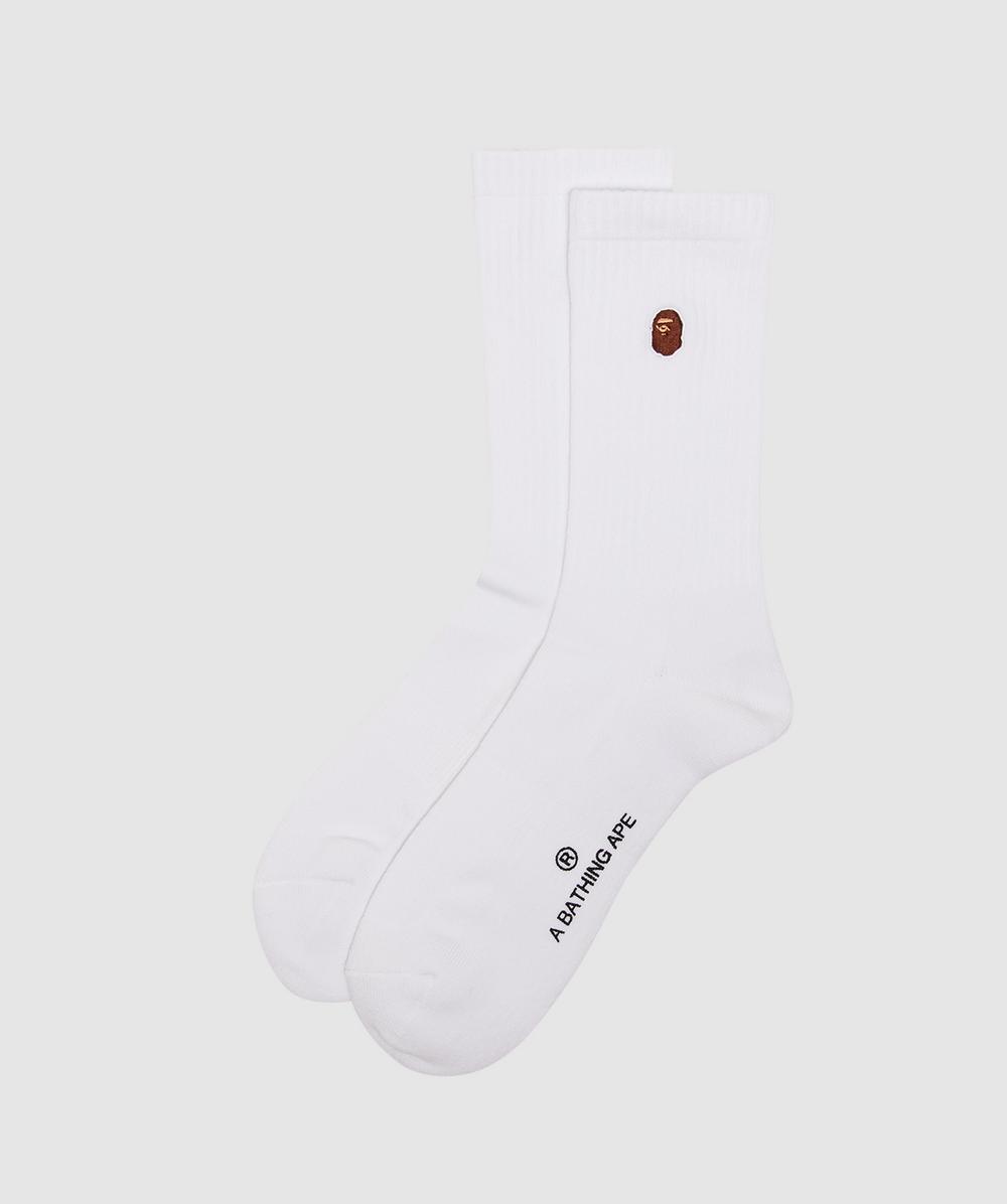 Bape - A Bathing Ape One Point Sock In White
