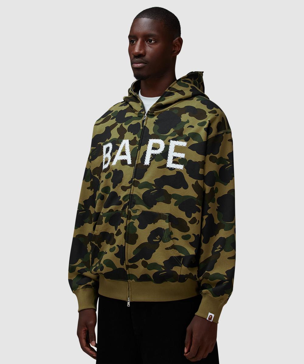 BAPE - A Bathing Ape 1st camo BAPE rhinestone hoodie | GREEN