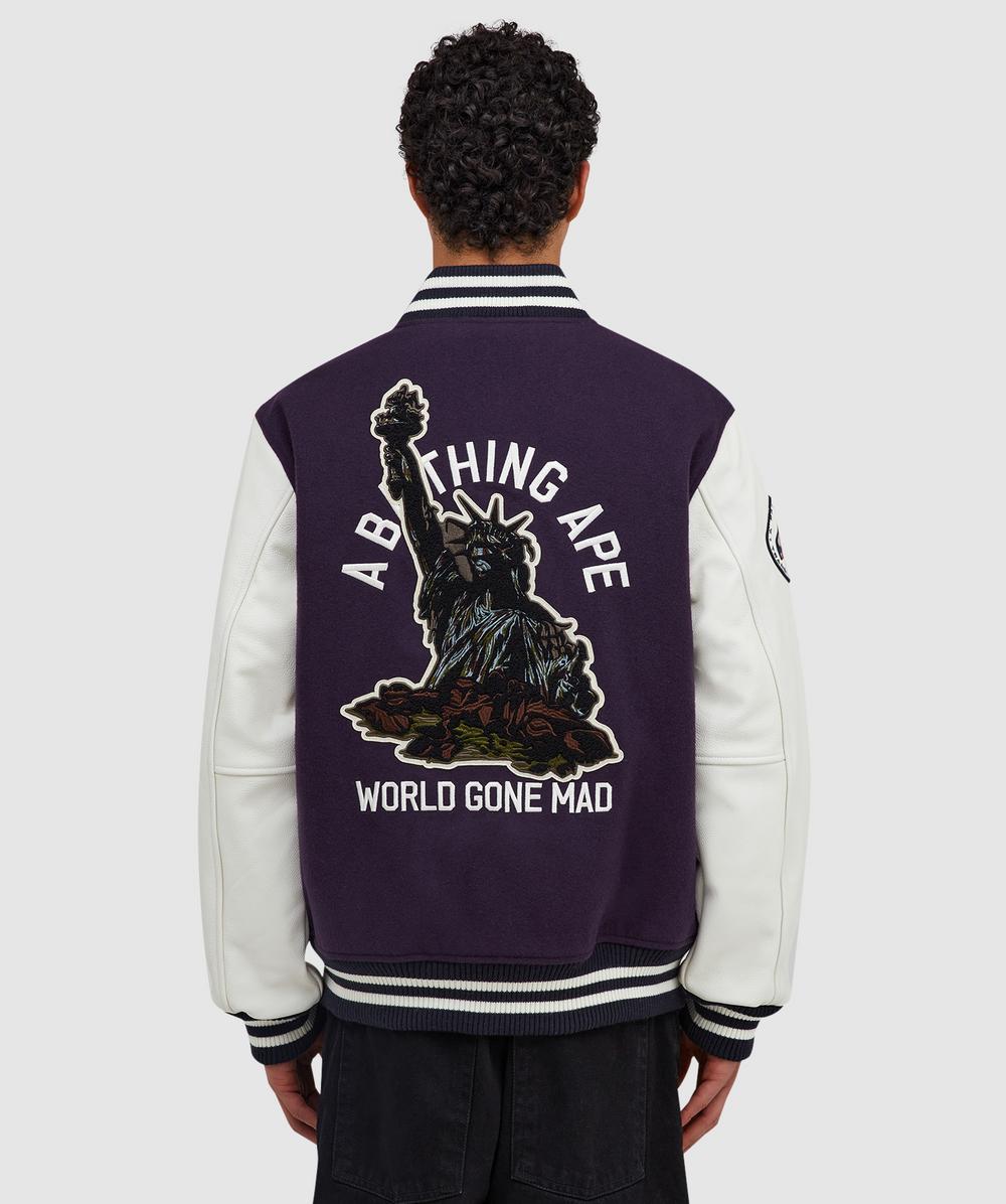 BAPE - A Bathing Ape Varsity jacket | PURPLE | SEVENSTORE