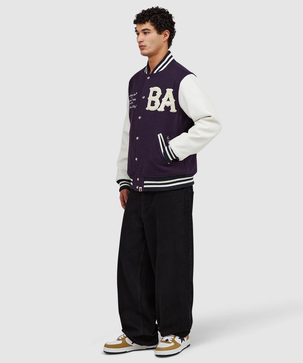 BAPE - A Bathing Ape Varsity jacket | PURPLE | SEVENSTORE