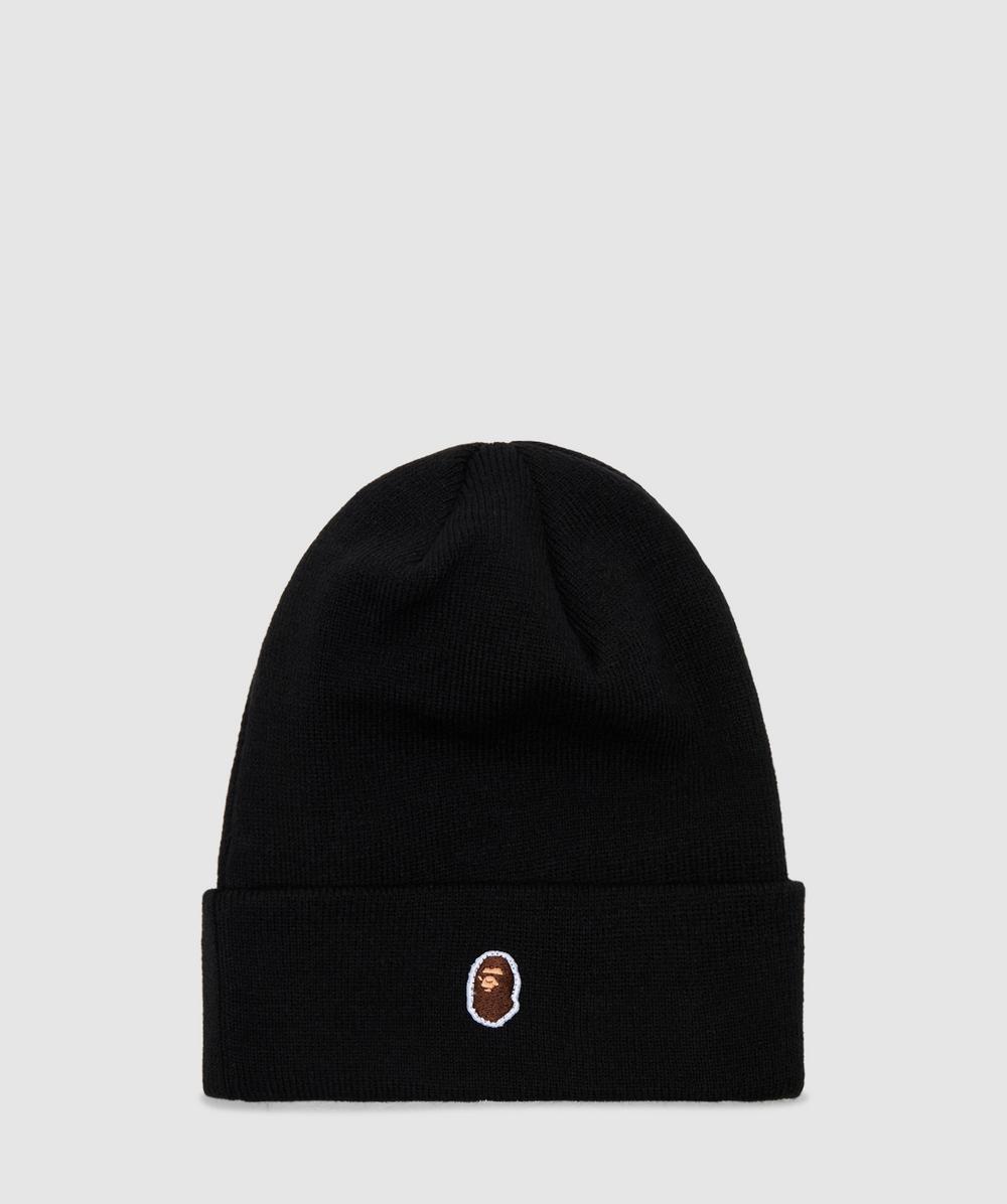 Bape - A Bathing Ape X New Era One Point Knit Beanie In Black