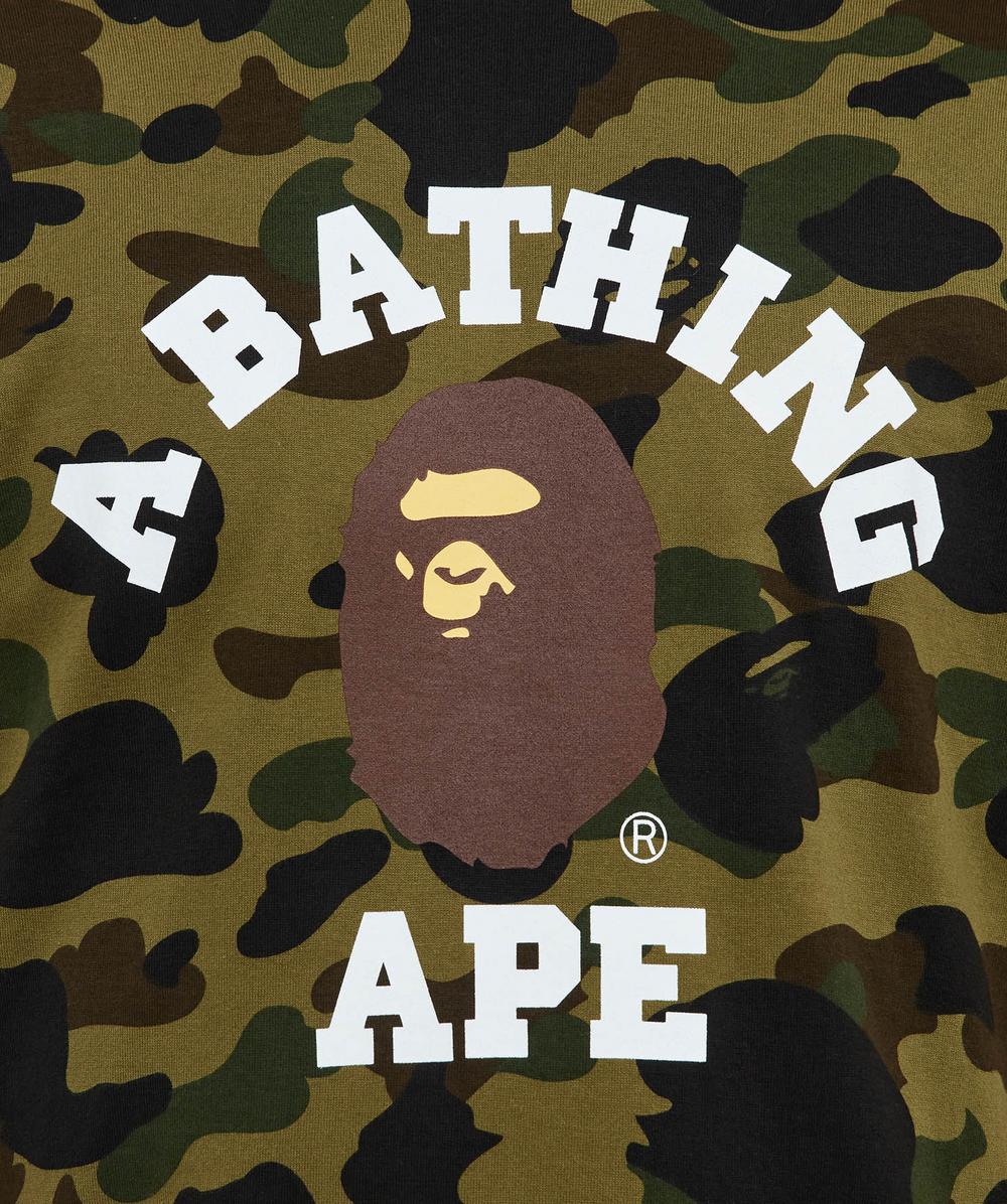 BAPE - A Bathing Ape 1st camo college t-shirt | GREEN | SEVENSTORE
