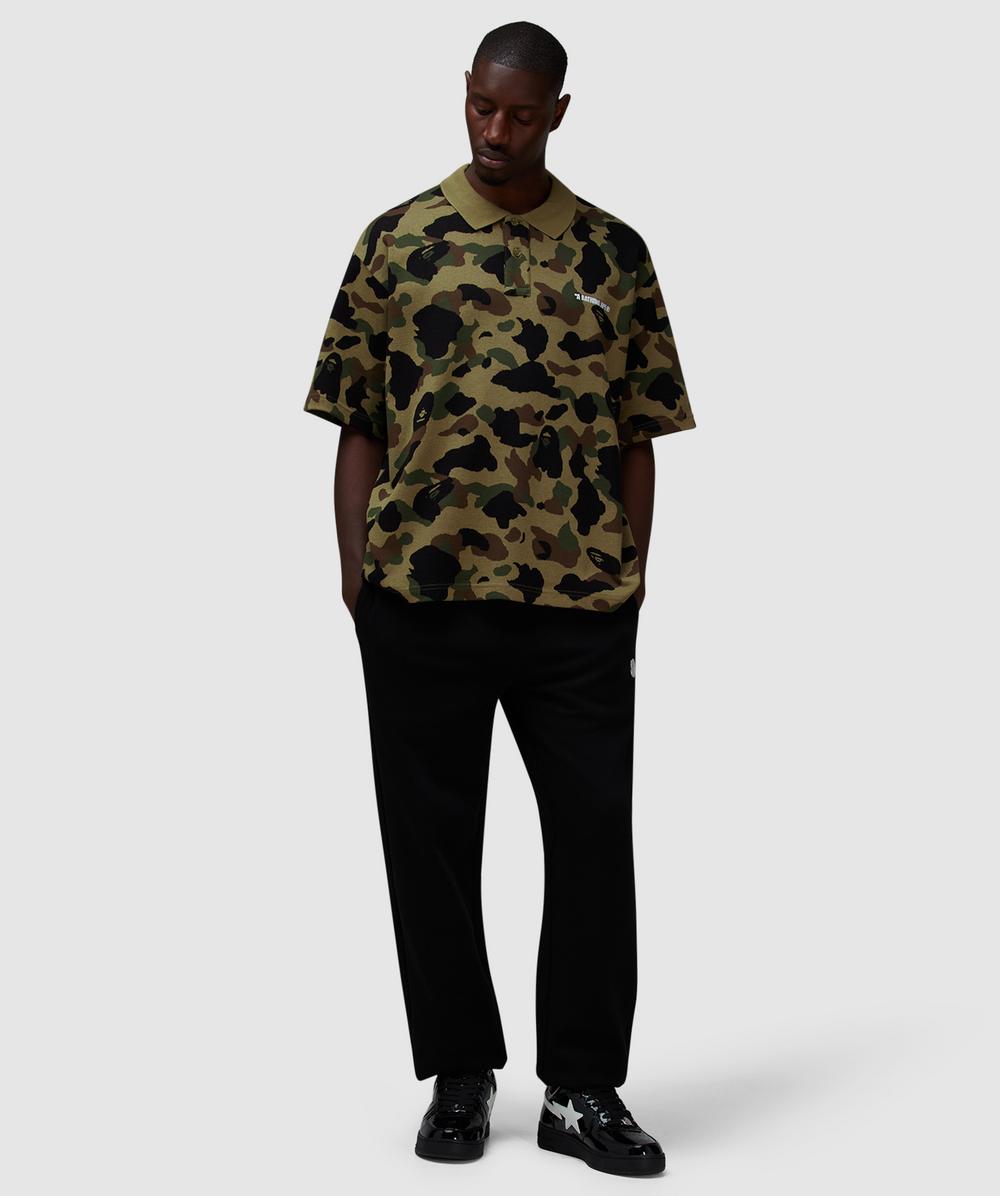 BAPE - A Bathing Ape 1st camo relaxed polo t-shirt | GREEN