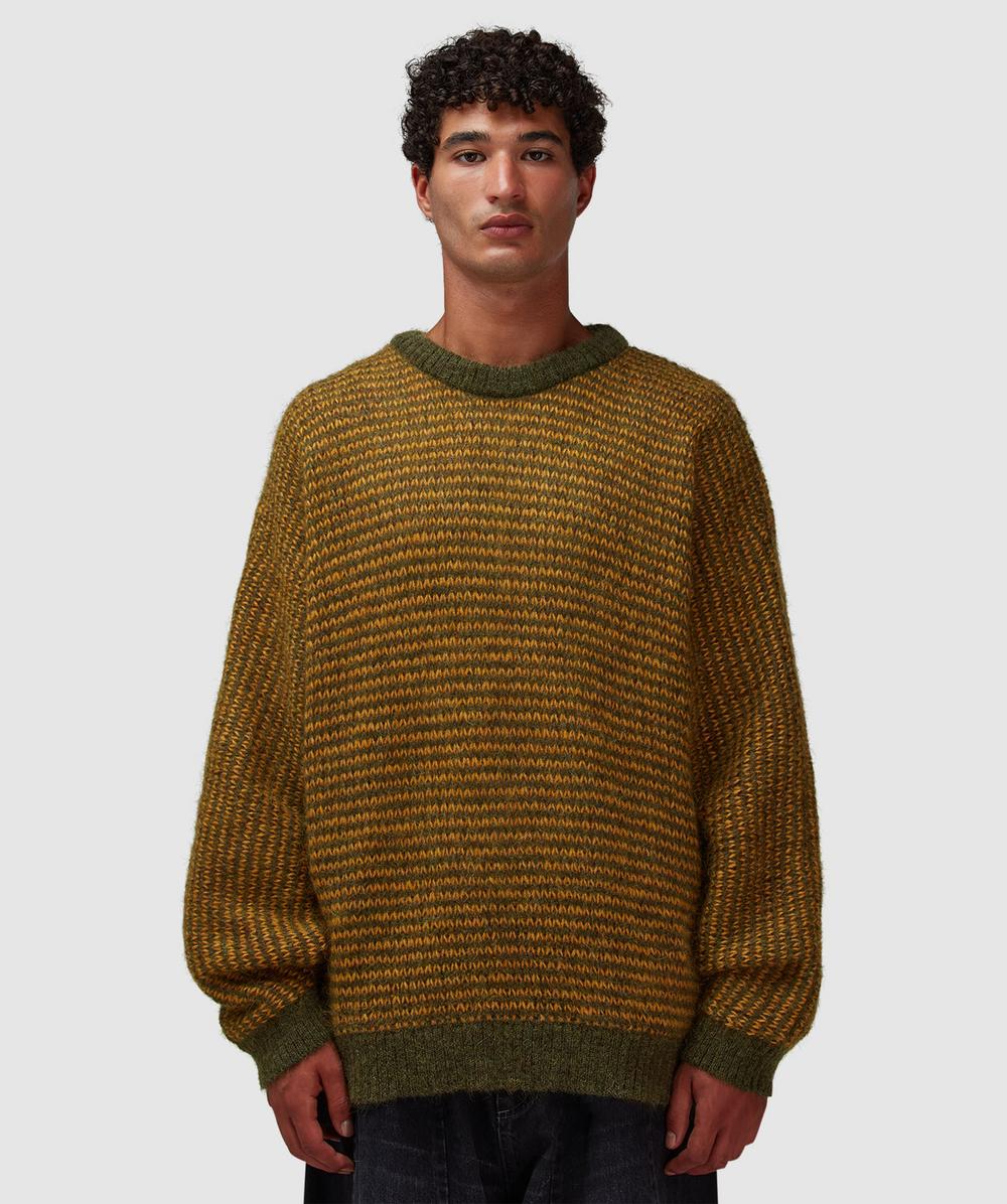 You Must Create Black Palm Knit Sweater In Yellow