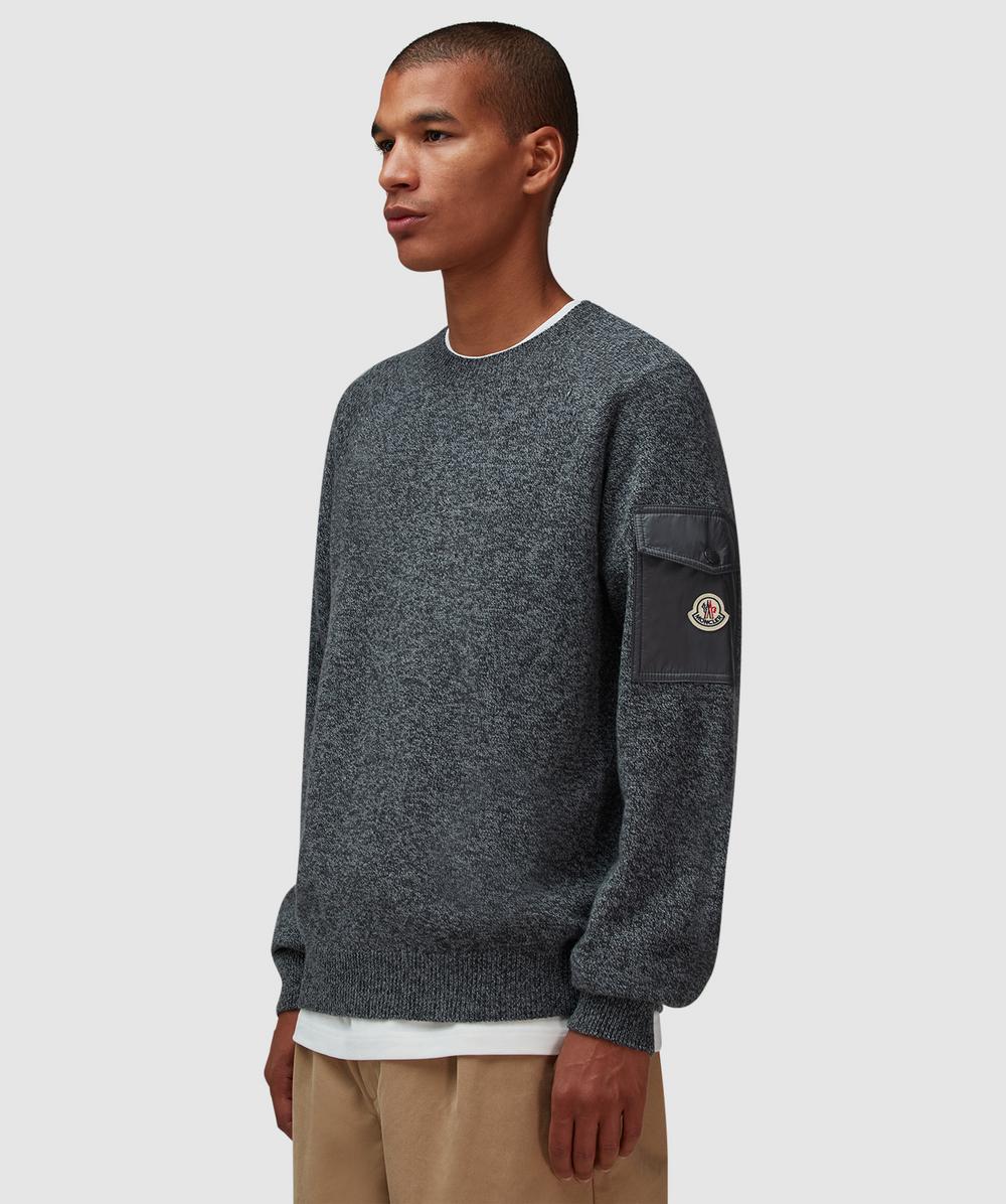Moncler Cashmere mouline sweater | GREY | SEVENSTORE