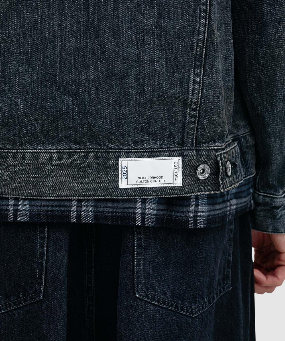 Neighborhood Washed denim type-4 jacket | BLACK | SEVENSTORE