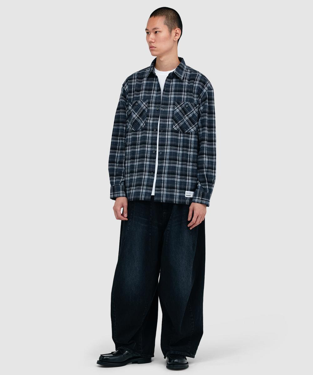 Neighborhood Clan tartan shirt | GREY | SEVENSTORE
