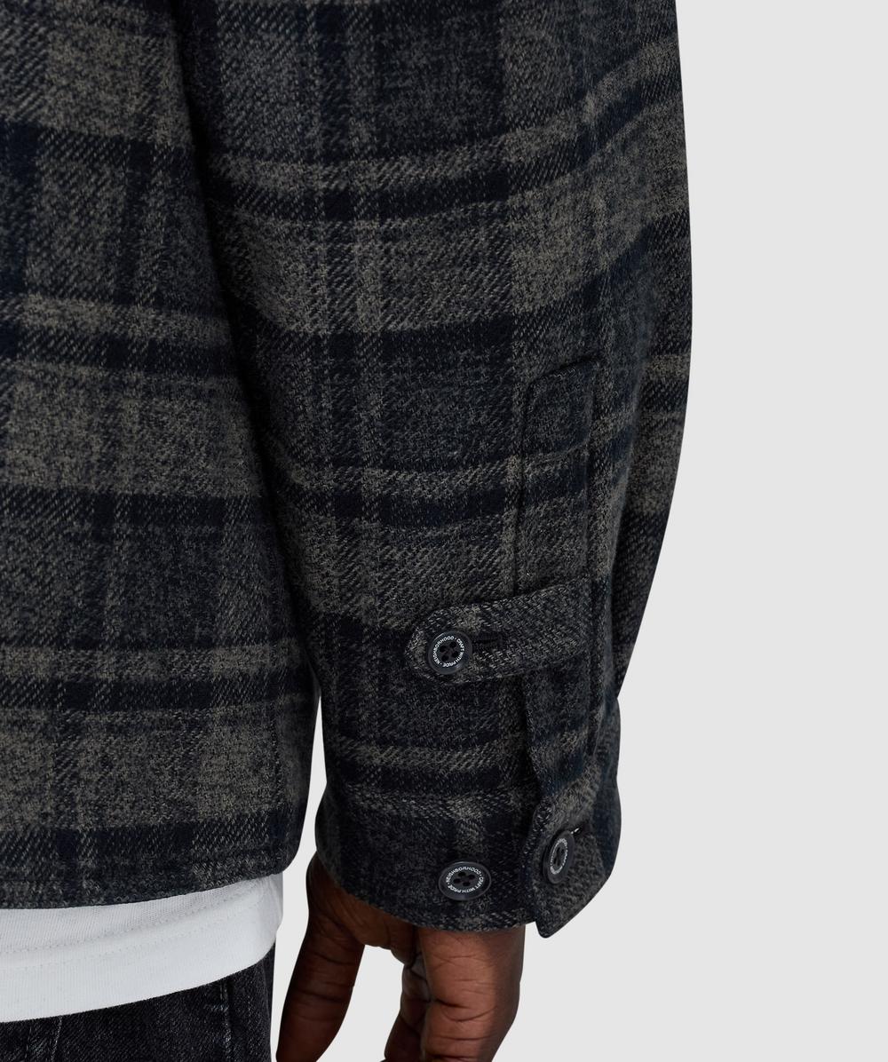 Neighborhood Check zip shirt jacket | BLACK | SEVENSTORE
