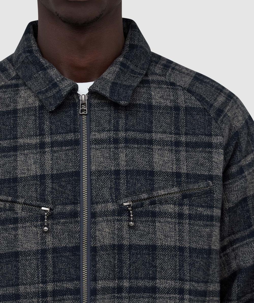 Neighborhood Check zip shirt jacket | BLACK | SEVENSTORE