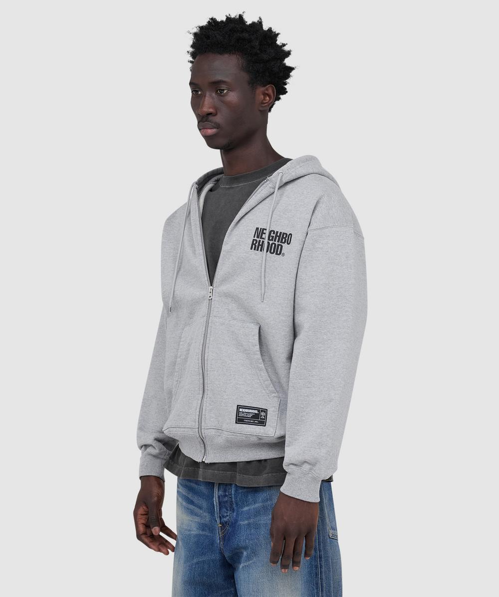 Neighborhood Classic logo zip hoodie | GREY | SEVENSTORE