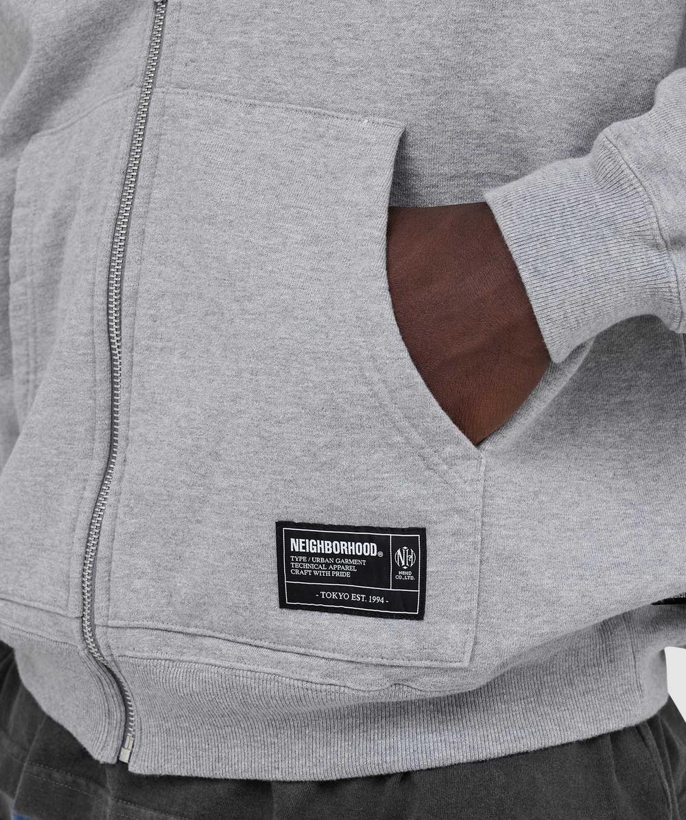 Neighborhood Classic logo zip hoodie | GREY | SEVENSTORE