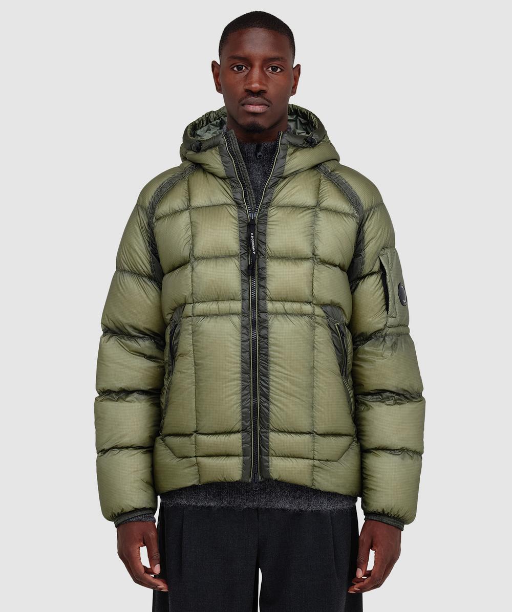 C.p. Company D.d. Shell Goggle Down Jacket In Green