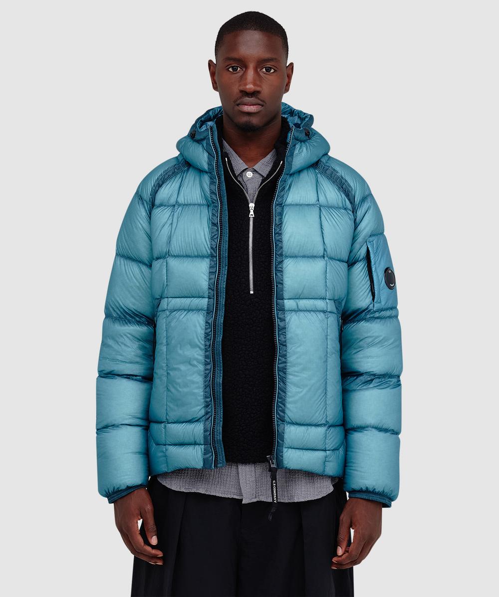 C.P. Company D.D. shell goggle down jacket | AEGEAN BLUE | SEVENSTORE