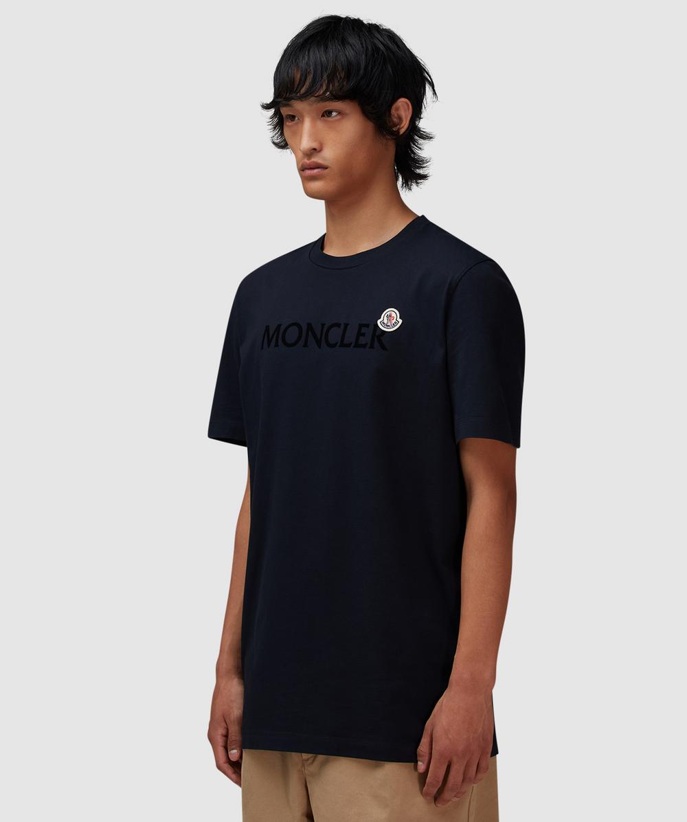 Moncler Flocked logo t-shirt | NAVY | SEVENSTORE