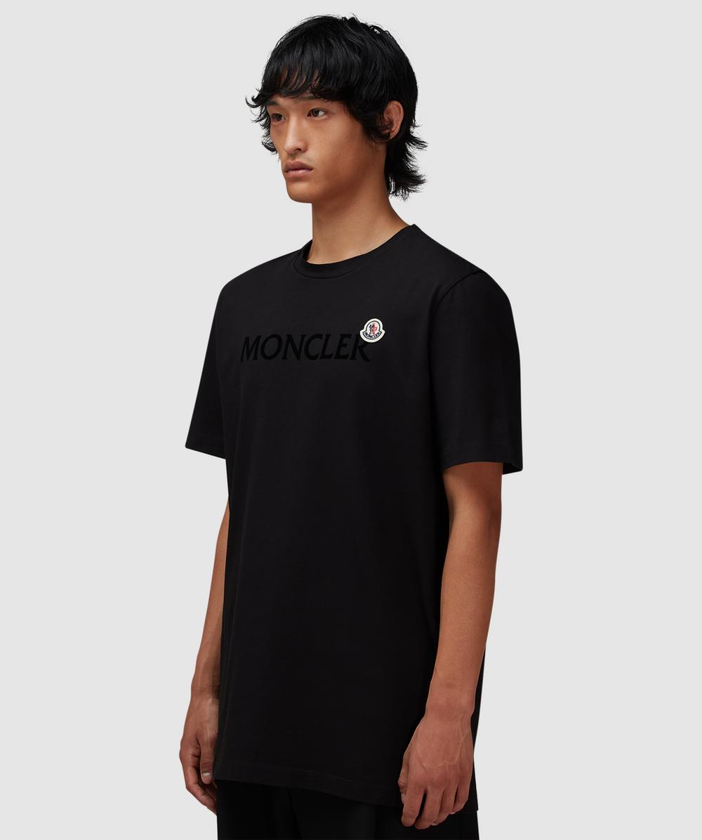 MONCLER ロゴ Tシャツ ブラック Moncler logo-embroidered T-shirt | Black | FARFETCH