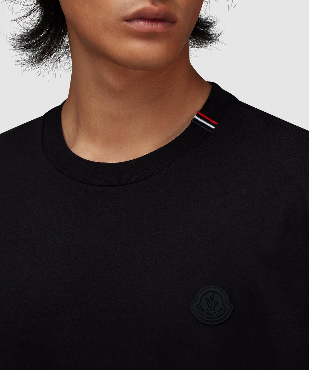 Moncler Front pocket logo t-shirt | BLACK | SEVENSTORE