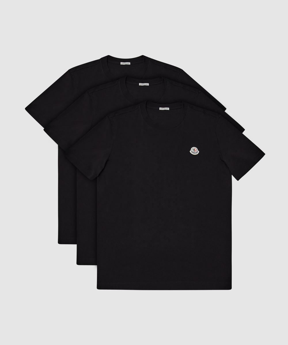 Moncler 3 Pack Logo T-Shirt (Black - M) - Size M, Unisex