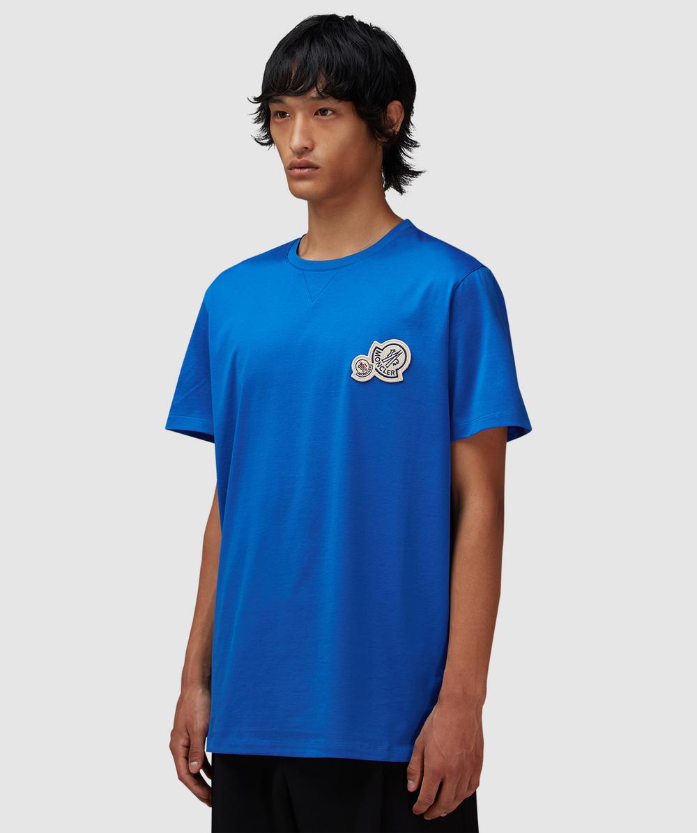 Moncler Double logo patch t-shirt | BRIGHT BLUE | SEVENSTORE