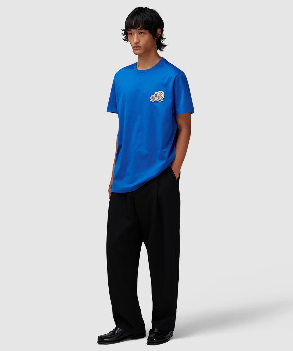Moncler Double logo patch t-shirt | BRIGHT BLUE | SEVENSTORE