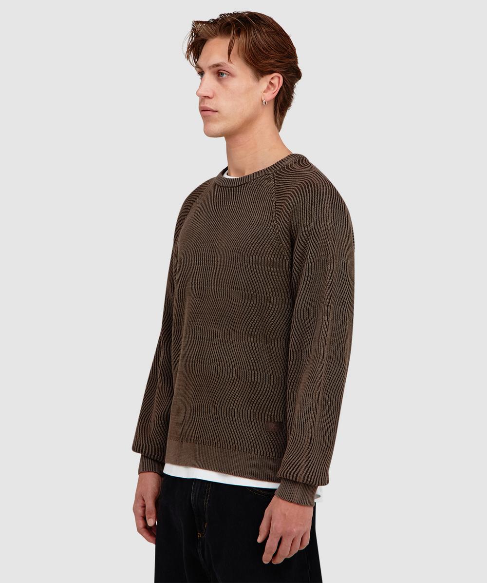 Dime Wave knit sweater | BROWN | SEVENSTORE