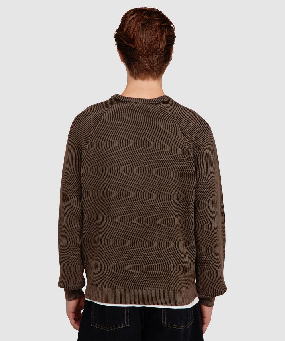 Dime Wave knit sweater | BROWN | SEVENSTORE