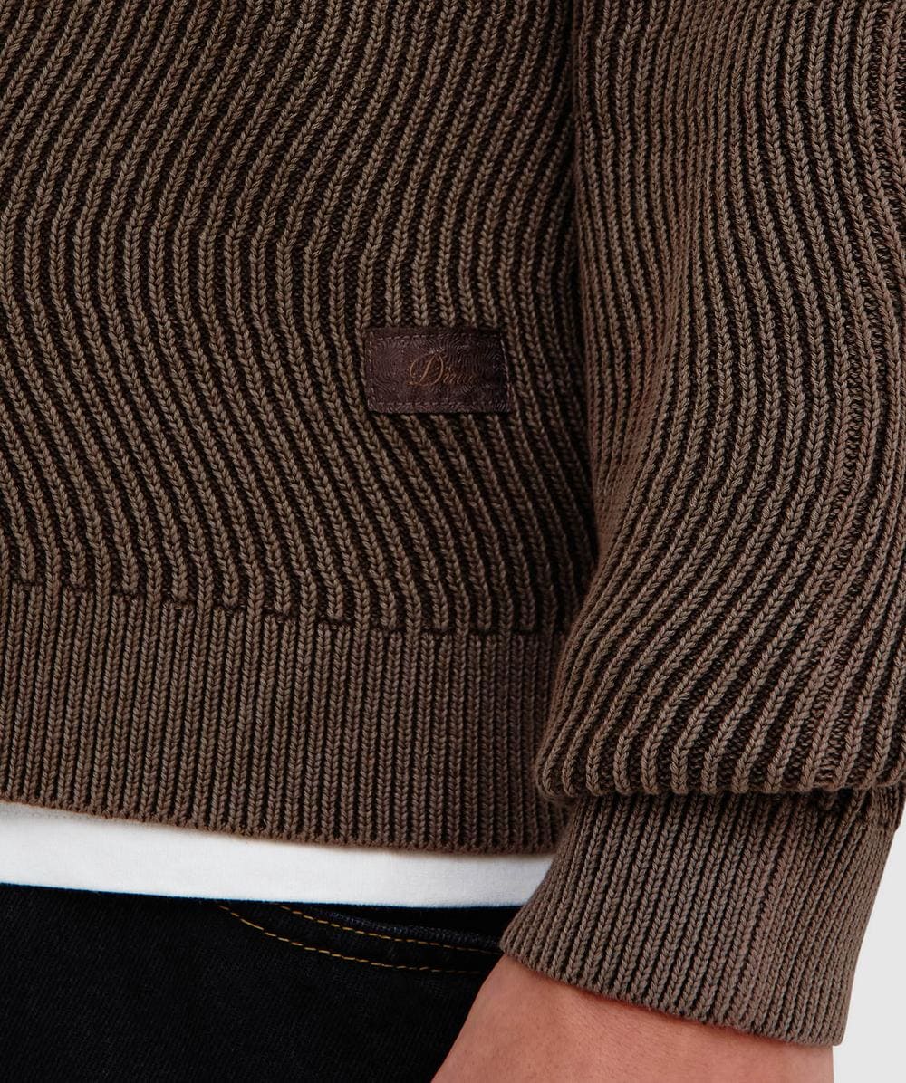 Dime Wave knit sweater | BROWN | SEVENSTORE